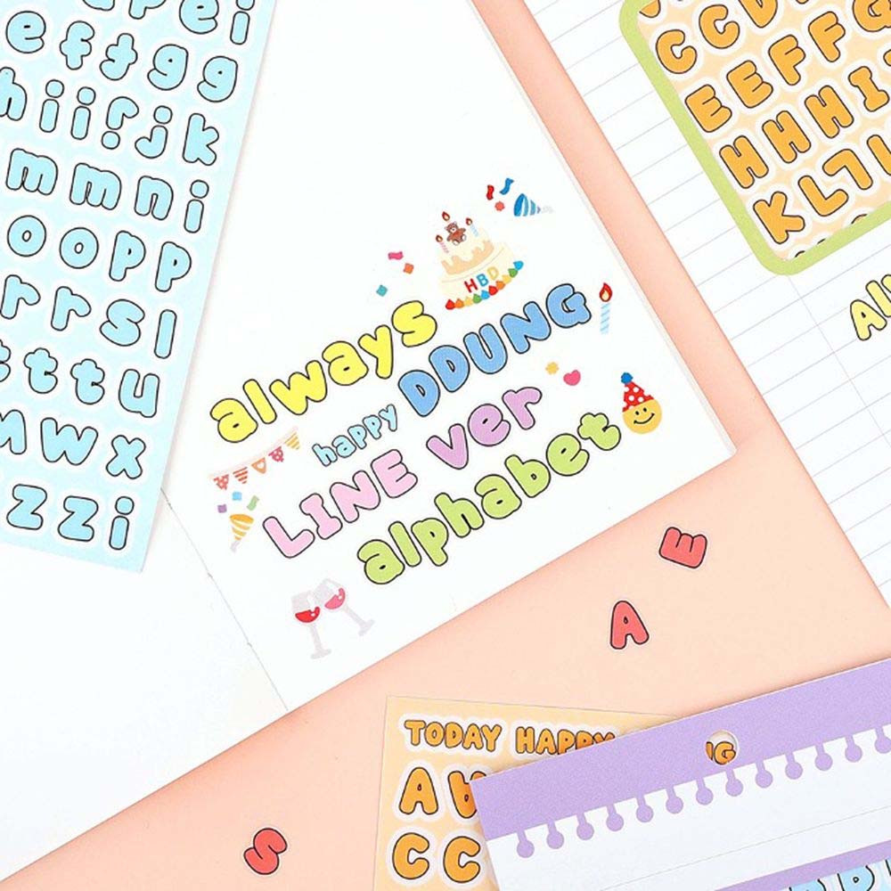Detail of Ddung Phabet Transparent Line Alphabet Sticker Set